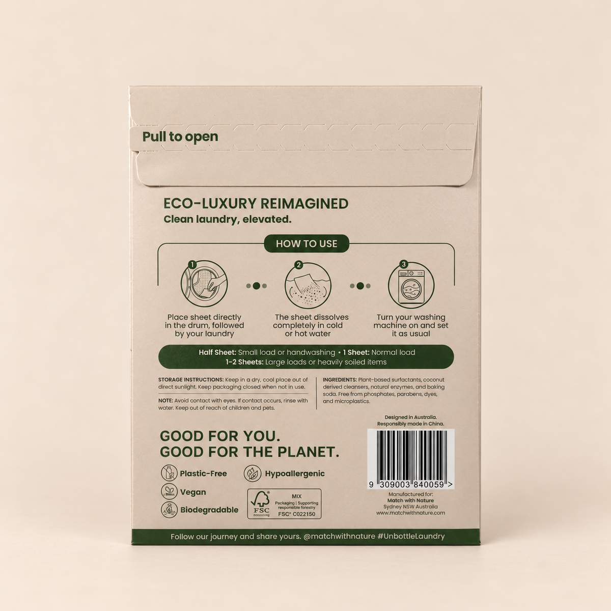 Travel Laundry Sheets – Fragrance Free | Travel Pack (10 Sheets)