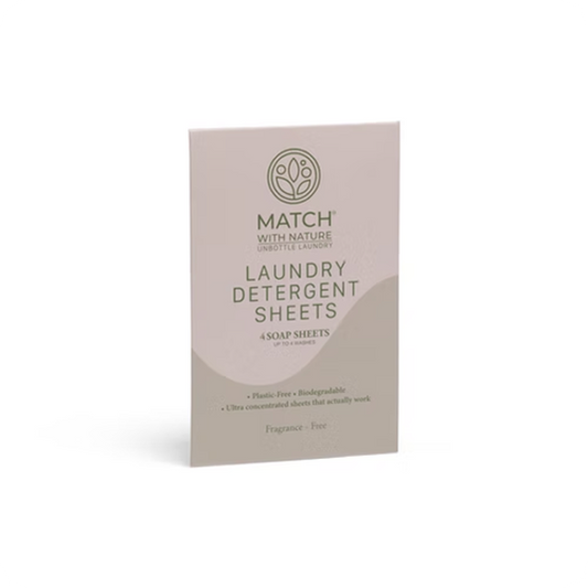 Package of Match laundry detergent sheets on a white background