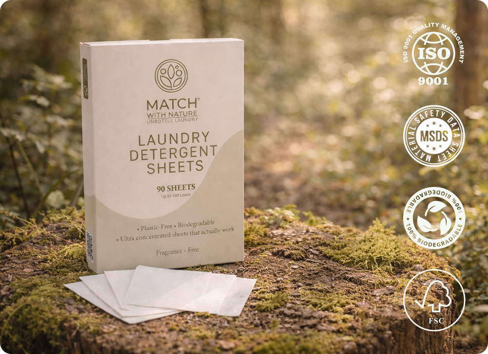 Unbottle Laundry™ Powerful Clean, Zero Plastic.