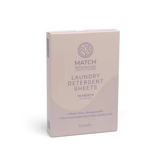Match with Nature Lavender Laundry Detergent Sheets Home Pack