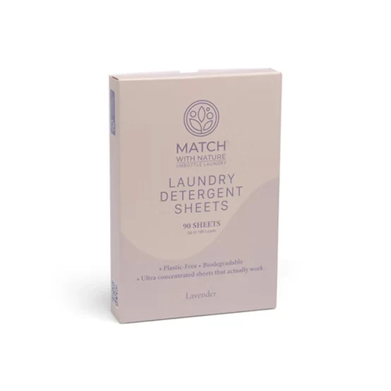 Laundry Detergent Sheets – Lavender | Home Pack (90 Sheets • Up to 180 Loads)