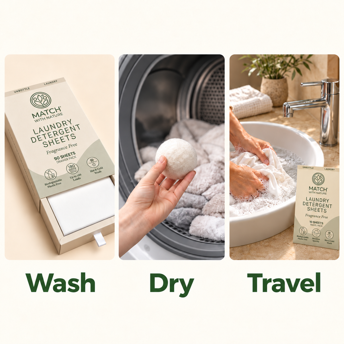 Complete Unbottled Laundry Bundle – Fragrance Free