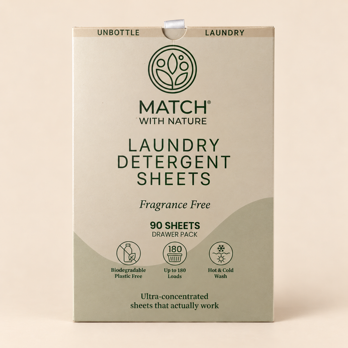 Laundry Detergent Sheets – Fragrance Free | 90 Sheet Drawer Pack (Up to 180 Loads)