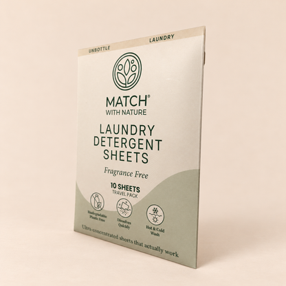 Travel Laundry Sheets – Fragrance Free | Travel Pack (10 Sheets)