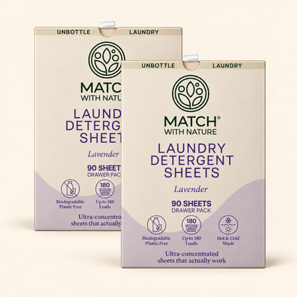 Two Match with Nature Lavender Drawer Packs (2 × 90 sheets)
