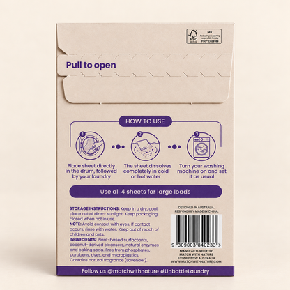 Single-Wash Laundry Sheets – Lavender | Guest Packs